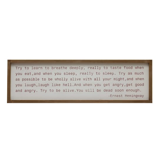 Try to be Alive Wood Framed Wall D&#xE9;cor